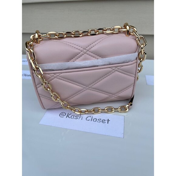 Michael Kors Crossbody Serena Small Flap Shoulder Bag Purse Powder Blush - Picture 4 of 11